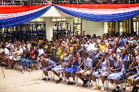 A photo of some students at the event