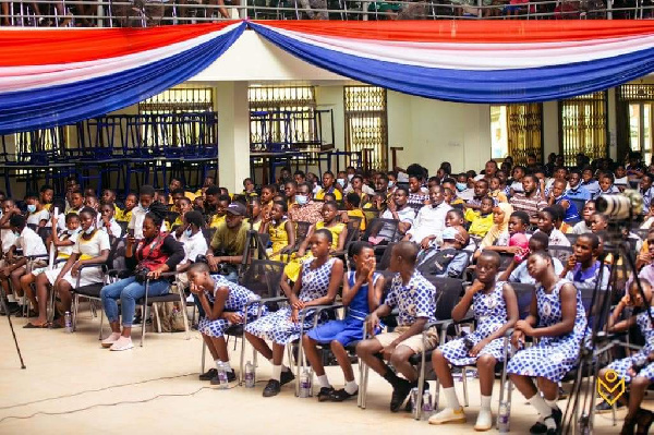 A photo of some students at the event