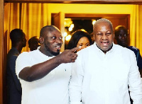 National Youth Organiser of the NDC, George Opare Addo and Former President John Dramani Mahama