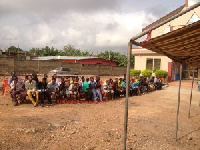 Voters wait as voting process was halted for hours.