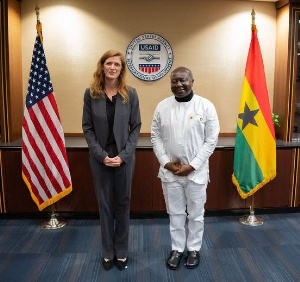 Ken Ofori-Atta with Samantha Power