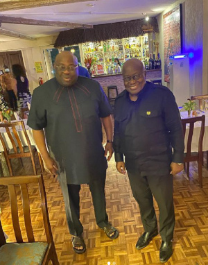 Dele Momodu with Ghana's president, Nana Akufo-Addo