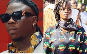 Dancehall artiste, Stonebwoy and socialite, OV