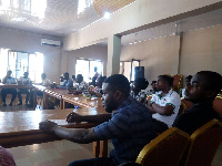 Some National Service personnel during an  entrepreneurship and business seminar in Kenyasi