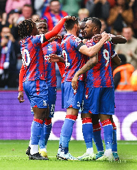 Black Stars striker, Jordan Ayew and his Crystal Palace teammates