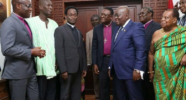 President Akufo-Addo with members of the Peace Council [File photo]