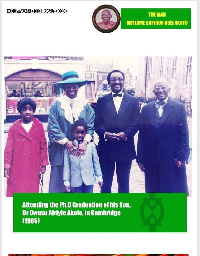 Dr. Owusu Afriyie Akoto's father attended his Ph.D graduation in 1985