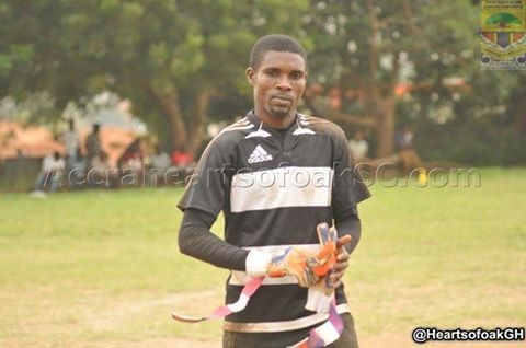 Hearts goalie Ben Mensah