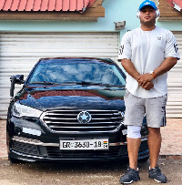 Kwadwo Sarfo posted the picture to promote the Kantanka Mensa car