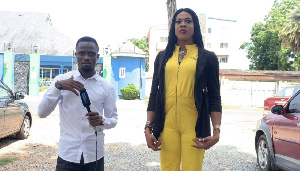 Angel Maxine (in yellow jumpsuit) is a Ghanaian transgender