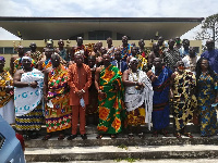 Dr. Da costa Aboagye in a group photo with members of the Central Regional House of Chiefs