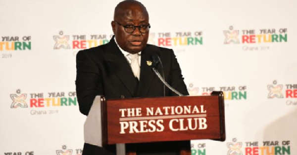 President Nana Addo Dankwa Akufo-Addo at the 'Year of Return' launch in 2019