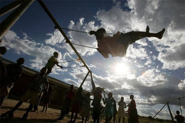 Children playing. Children are at risk f child labour in Ivory Coast and Ghana because it is cocoa h