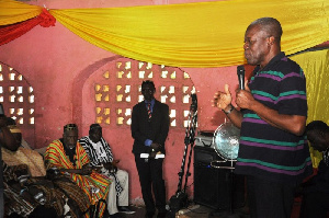 Vice president Kwesi Amissah-Arthur addressing the chiefs