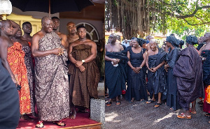 Scenes from the visit of the Kufuor family to the Asantehene