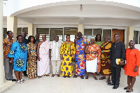 Osabarima Kwesi Atta with Nana Ama Dokua Asiamah delegation from the Information Ministry