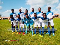 Berekum Chelsea players pose for the cameras