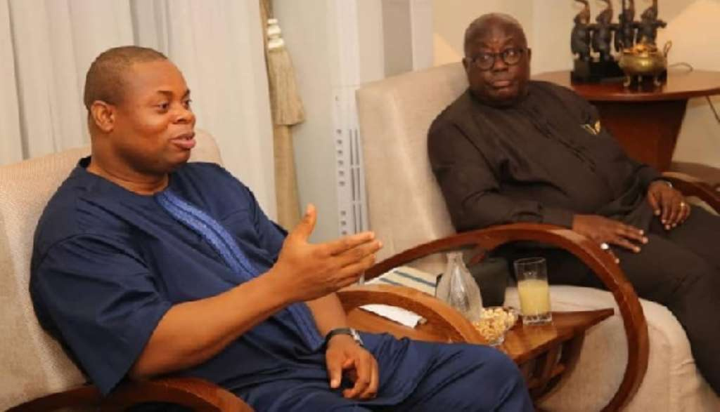 President of Imani Africa, Mr Franklin Cudjoe and President Akufo-Addo