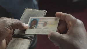 Richard Opoku's face on the ID card