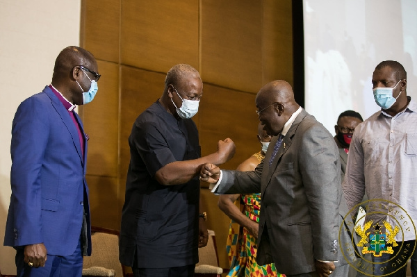 President Akufo-Addo and Mr Mahama signed a peace pact