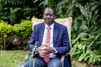 ODM leader Raila Odinga during an interview in which he urged Kenyans to follow the government's gui