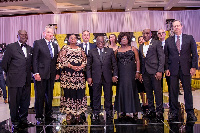 President Nana Akufo-Addo in group photograph with top Ghacem Executives and ambassadors