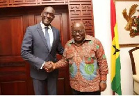 President Nana Akufo-Addo with Mr Makhtar Diop