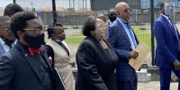 Members of the panel at Lekki toll plaza