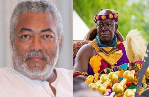 Former President Flt Lt Jerry John Rawlings and Asantehene Otumfuo Osei Tutu II