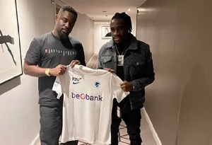 Ghanaian winger, Joseph Paintsil with Sarkodie