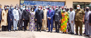 Former President John Mahama and his running mate with Christian leaders