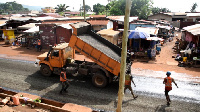 The construction of the Ho inner city roads