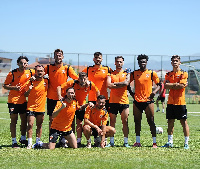 Samuel Tetteh trains with with his new Adanaspor FC team mates