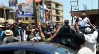 President John Dramani Mahama on a campaign tour