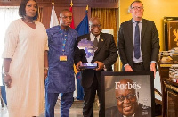 President Nana Addo Dankwa Akufo-Addo receiving his Forbes award