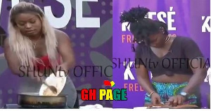 Actress Afia Odo and artiste Ebony battle it out at a cooking competition