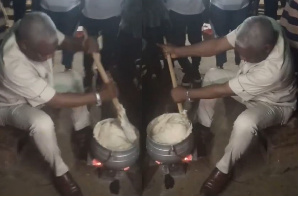 Benjamin Narteh Ayiku showcased a unique gesture by preparing banku