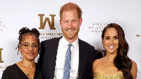 Prince Harry, im wife Meghan and her mama