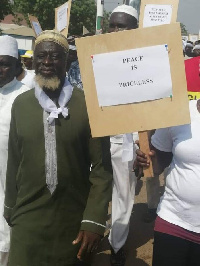 Members of the Gonjaland Youth for Peace and Development on their peace walk