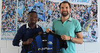 Bernard Tekpetey with manager, Markus Kr