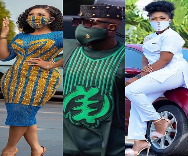 Some Ghanaian personalities wearing their nose masks