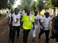 NDC National Youth Organiser and Deputy National Youth Organiser lead the walk to raise awareness