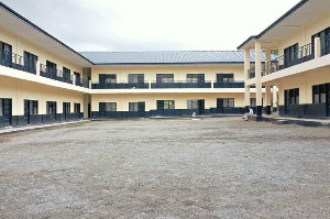 Front View Of The 24 Unit Classroom Hblock For Police School At Tesano