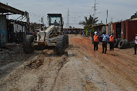 Ashaiman Middle East roads under construction