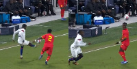 Tim Weah's cheeky 'over-head' dribble of Alidu Seidu during Ghana-US game