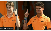 McLaren's Oscar Piastri (left) and Lando Norris have won three of the past five grands prix