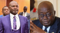 Kennedy Agyapong (left), President Nana Addo Dankwa Akufo-Addo (right)