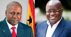 Former president John Mahama and president Akufo-Addo