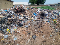 Current state of the toilet facility area turned refuse dump