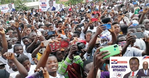 Over 5,000 supporters and chiefs thronged the EC District Office in Assin Nsuaem to support the MP